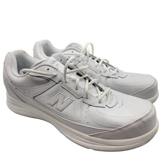New Balance 577 Mens 13 Triple White Casual Walking Dad Shoes Sneakers MW577WT - Picture 1 of 13